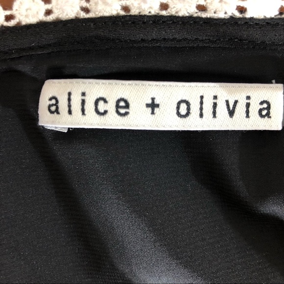 Alice + Olivia Holden Cold Shoulder Embroidered Chiffon Dress Size Medium - Picture 15 of 15